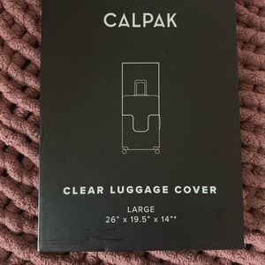 Calpak Black Clear Luggage Cover